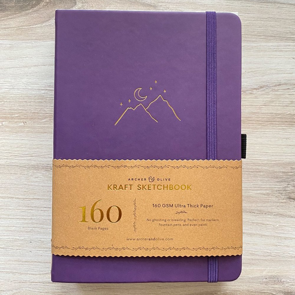 Archer and Olive Purple A5 Kraft Notebook